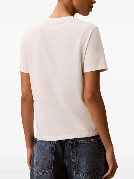 Scurt tricou Calvin Klein cu broderie roz