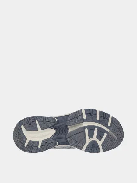 Кожаные кроссовки Skechers серебряные