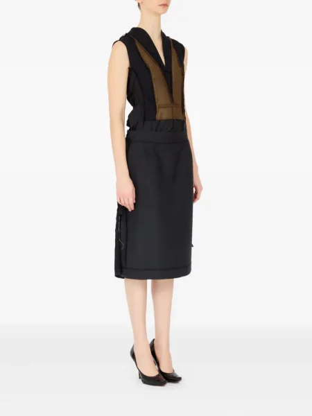 Fustă midi Maison Margiela până la genunchi gri