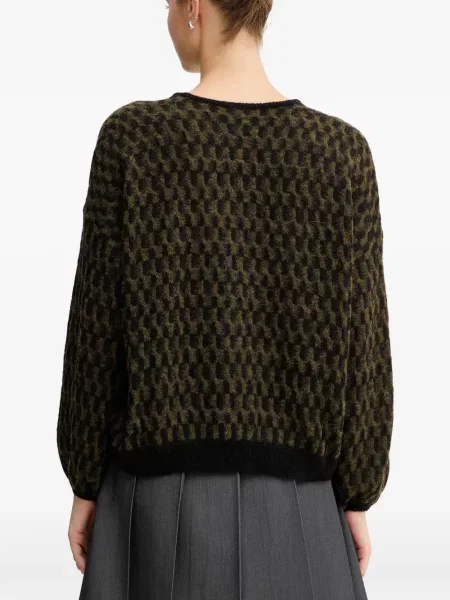 Pulover Benetton cu decolteu în V verde