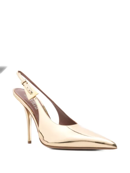Pantofi cu toc Paris Texas slingback auriu