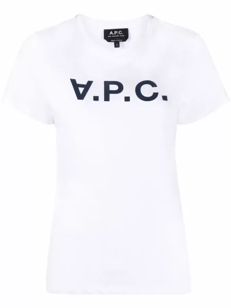 Scurt tricou A.p.c. cu imagine alb