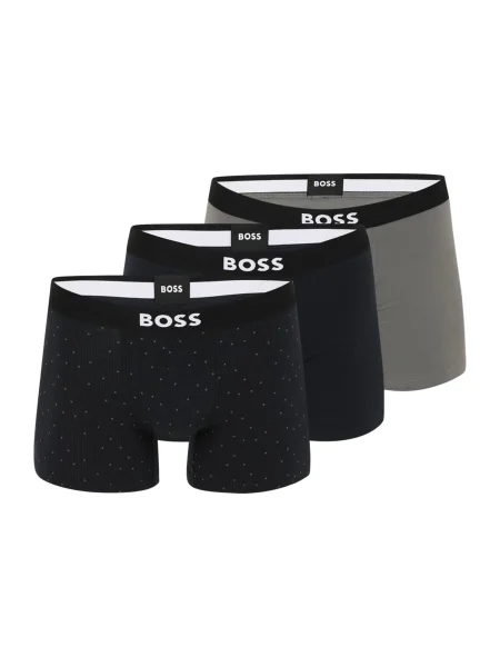 BOSS Boxeri albastru marin / gri închis alb negru