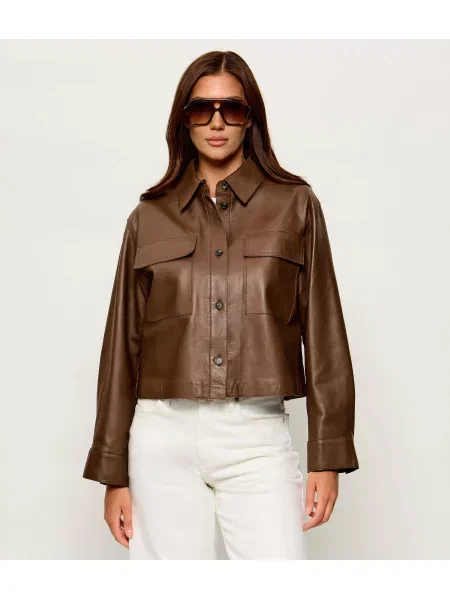 Weekend MaxMara Geacă de piele Wkdpiovra | Cropped Fit maro