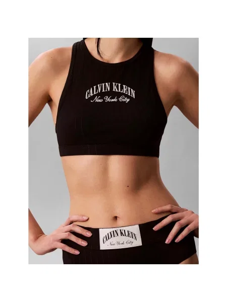 Fără căptușeală sutien bralette Calvin Klein Jeans negru