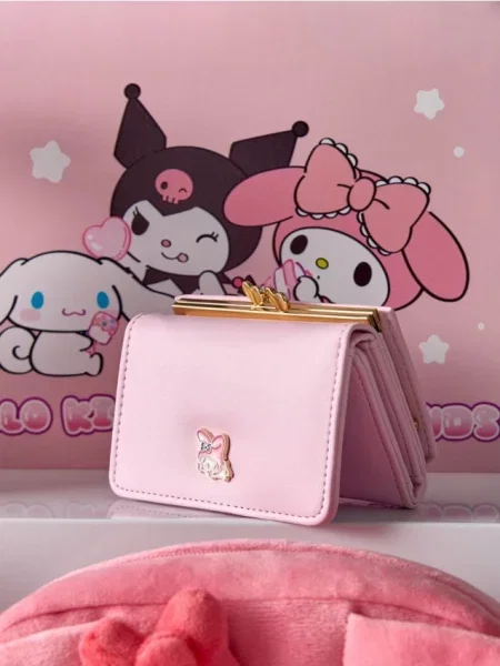 Маленький гаманець з декоративною застібкою My Melody пастельний рожевий