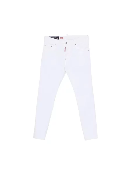 Skinny jeansy skinny Dsquared2 białe