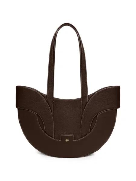 Geantă shopper Aigner din piele maro