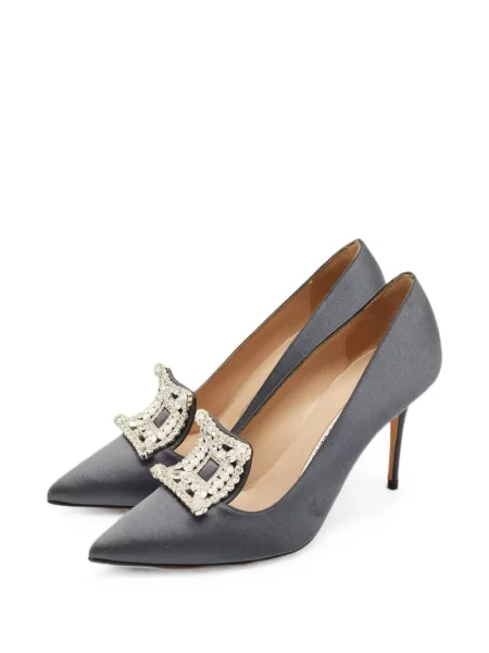 Pantofi cu toc Manolo Blahnik gri