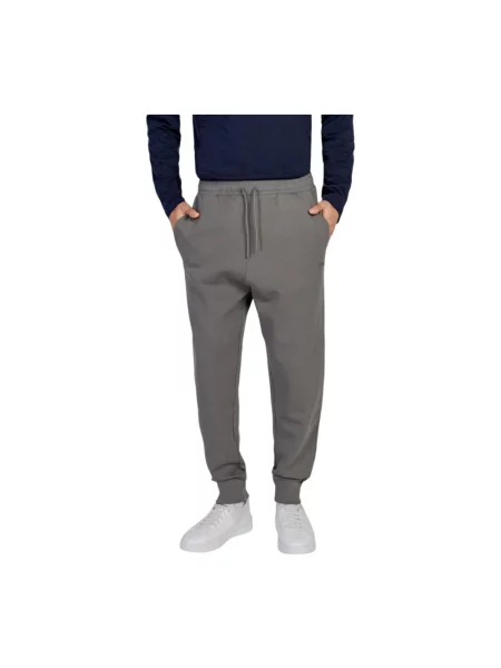 Spodnie dresowe Hugo Boss ze stretchu niebieskie