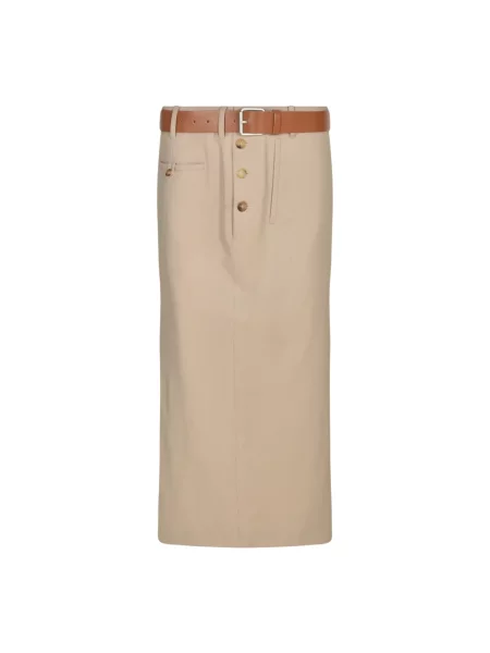 Spódnica midi Moschino beżowa