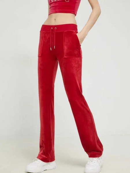 Спортен панталон Juicy Couture Del Ray с изчистен дизайн червено