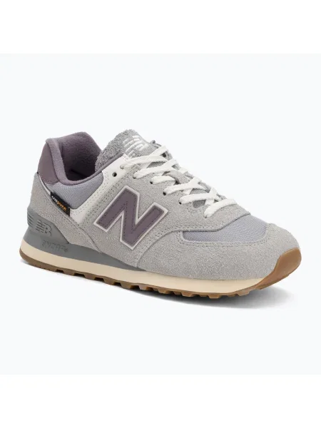Velúr sportcipő New Balance 574 szürke