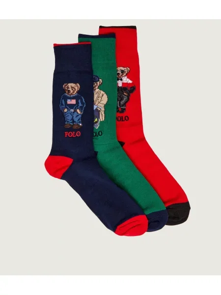 Polo Ralph Lauren șosete pentru bărbați pachet de 3 roșu