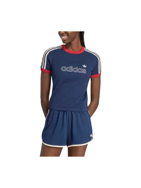 Koszulka sportowa Adidas z siateczką niebieska