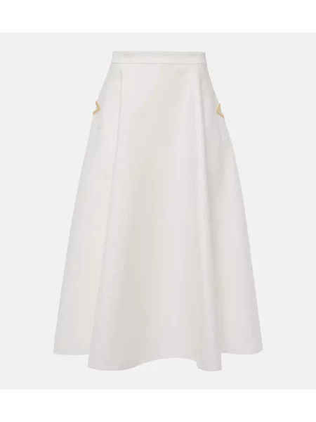 Spódnica midi Valentino do kolan biała