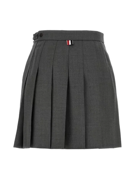 Spódnica mini Thom Browne wełniana szara