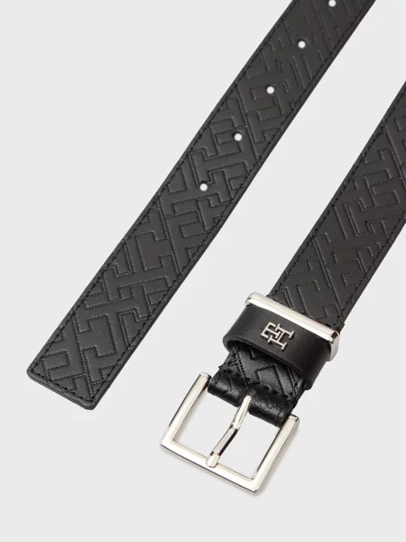 Шкіряний ремінь Tommy Hilfiger чорний