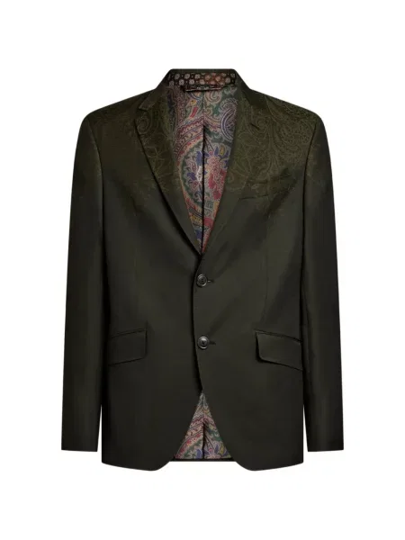 Geacă Etro de lână cu imagine verde