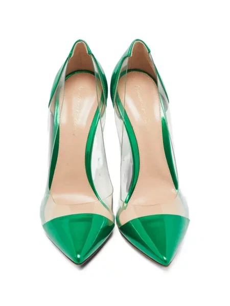 Pantofi cu toc Gianvito Rossi din piele de lac verde