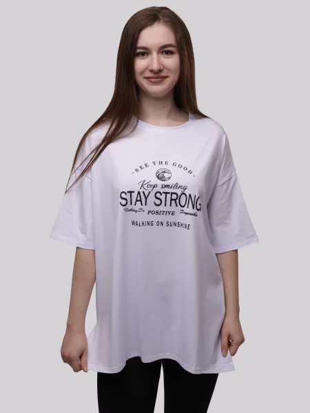 Футболка STREAM віскоза/поліестер білий