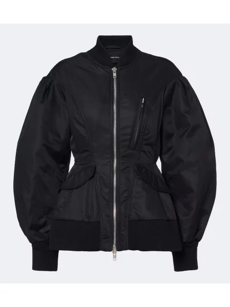 Geacă bomber Simone Rocha din satin negru