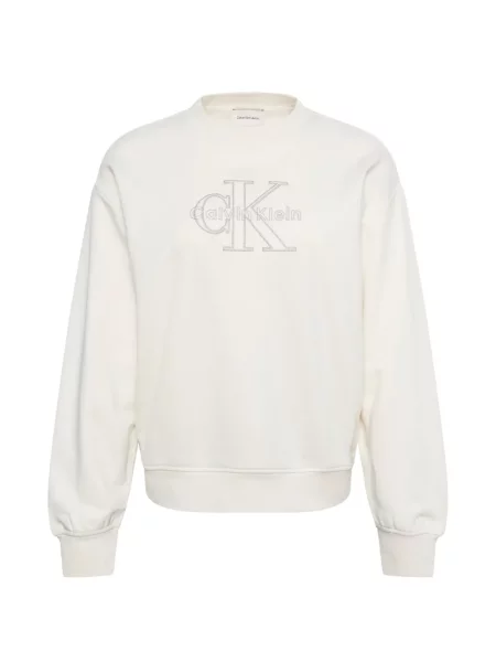 Hanorac crewneck Calvin Klein cu broderie cu decolteu rotund