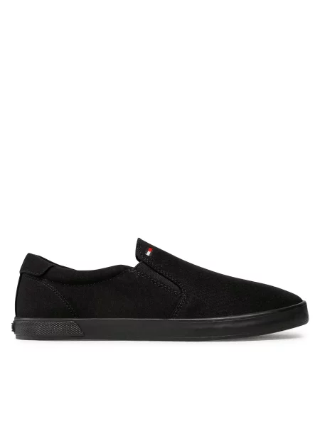 Tommy Hilfiger Teniszcipő Iconic Slip On Sneaker fekete