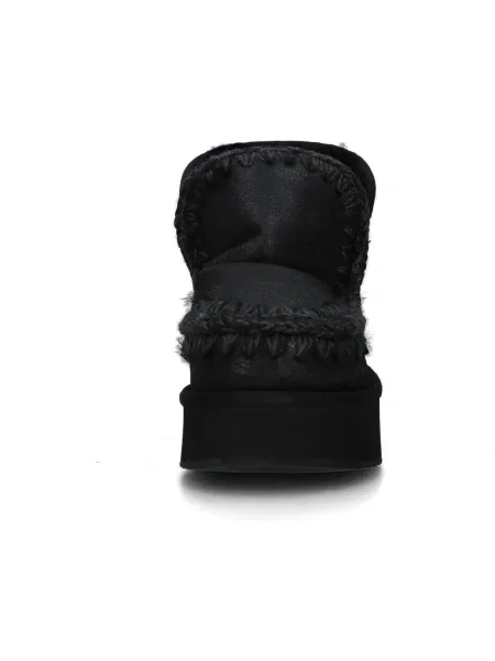 Pantofi Mou din piele cu platformă negru