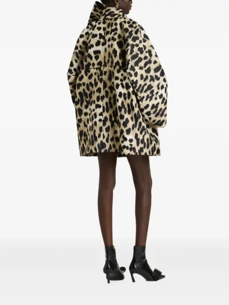 Palton Givenchy cu model leopard din jacard