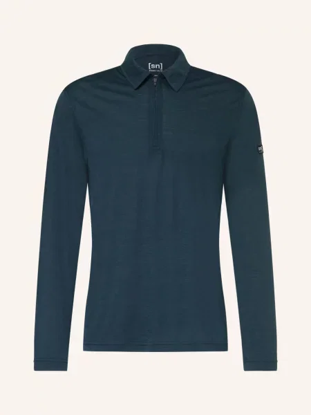 Super.Natural Funkční Polokošile S Merino Vlnou tmavě modrá