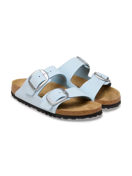 Kožené pantofle Birkenstock Arizona Big Buckle modré
