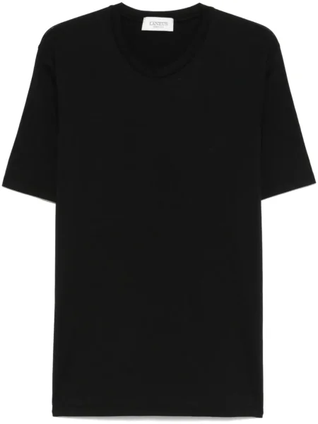 Tricou Laneus cu decolteu rotund negru