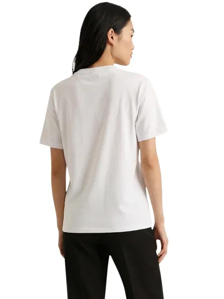 Koszulka Guess z krótkim rękawem biała