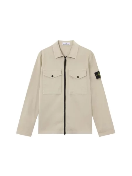 Kurtka koszulowa Stone Island z kamieniami beżowa