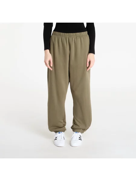 Fleecové kalhoty jogger Adidas Performance khaki