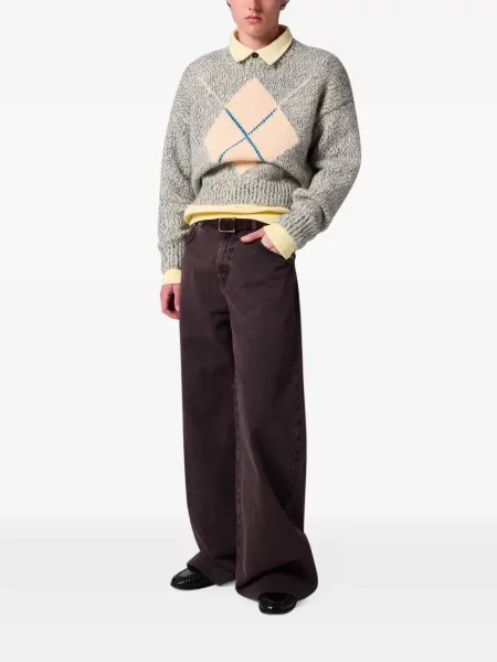 Pulover Msgm cu model argyle gri