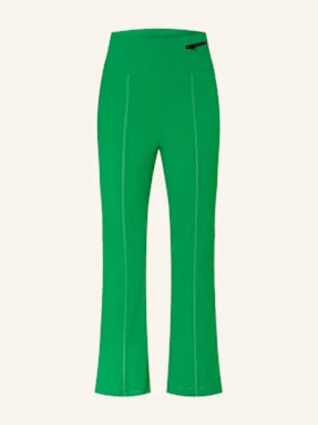 Spodnie sportowe o luźnym kroju z szerokim pasem Marc Cain zielone