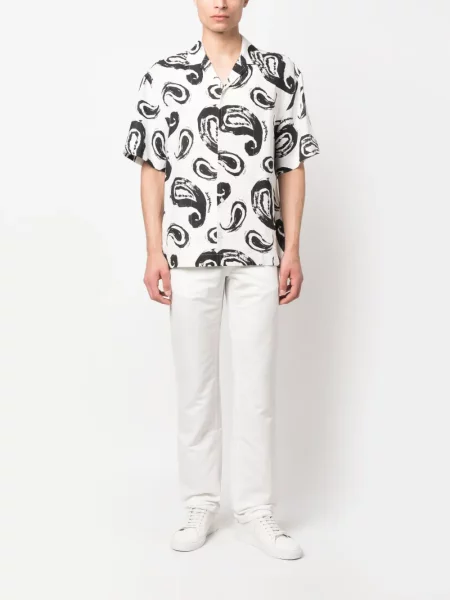 Pantaloni Brioni cu 5 buzunare alb