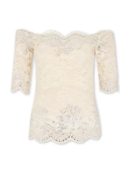 Bluzka Rabanne z dekoltem w łódkę biała