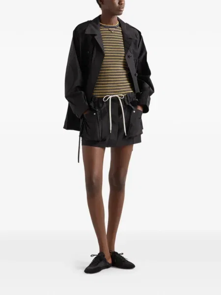 Mini șnur de strângere fusta mini Prada mini negru