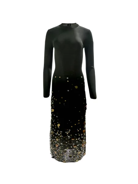 Rochie de seară Carolina Herrera cu broderie verde
