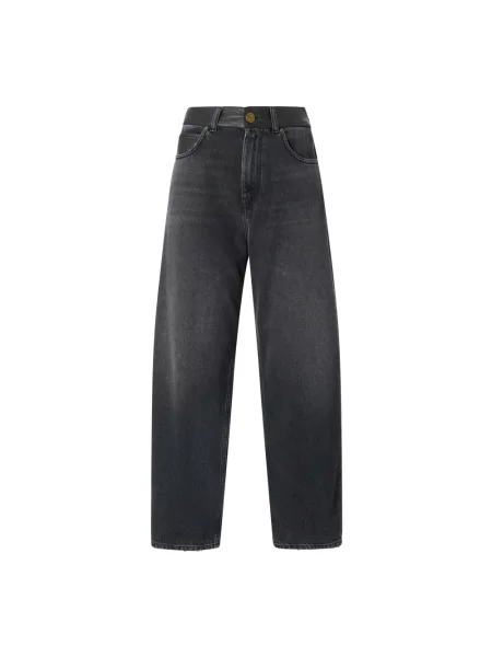 Jeansy straight leg Pinko czarne