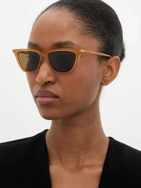 Saint Laurent ochelari de soare Wayfarer femei maro