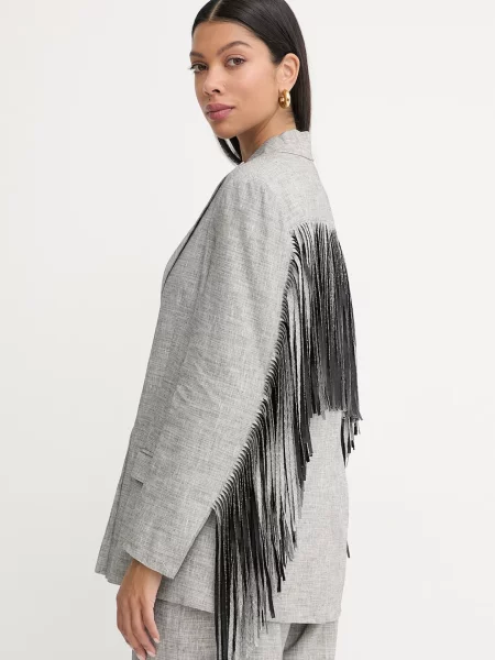 Pinko sacou cu două rânduri de de pentru femei din in gri