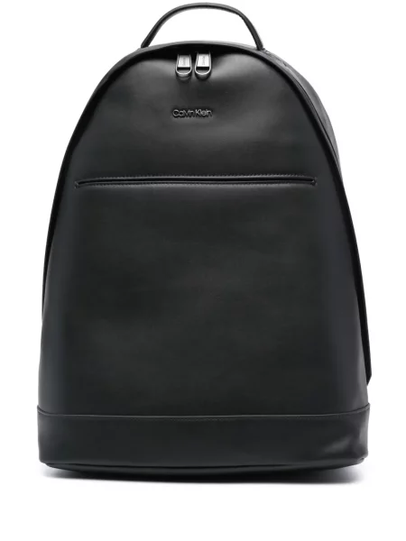 Rucsac Calvin Klein din piele cu autograf negru