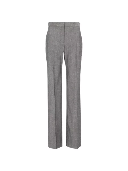 Pantaloni Stella Mccartney din țesătură twill gri