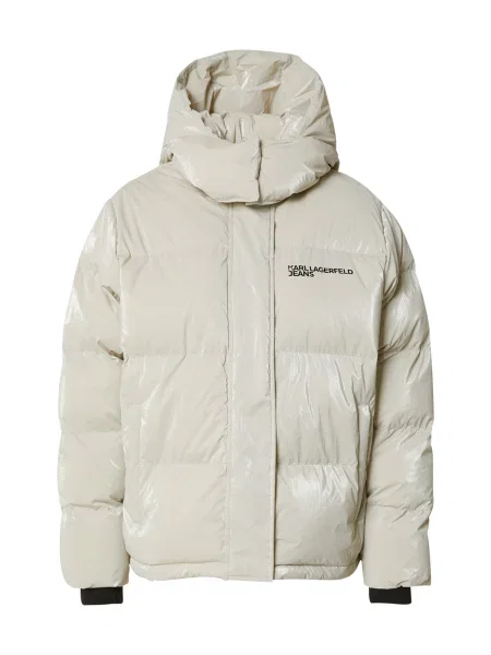 KARL LAGERFELD JEANS Geacă de iarnă gri deschis / negru bej