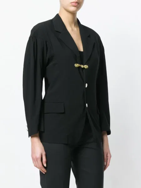 Bunda Comme Des Garçons Pre-owned s netopýřím rukávem černá