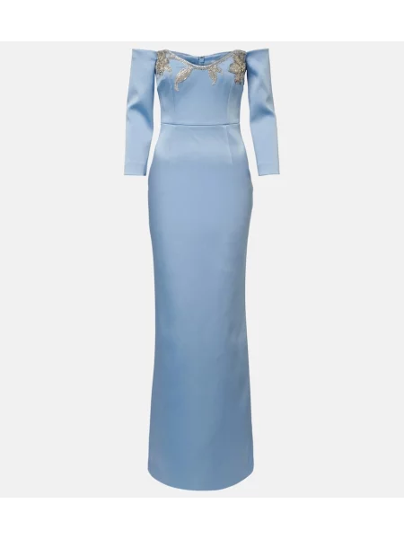 Rochie Rebecca Vallance din satin albastru